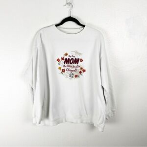 BIG DOGS White Long Sleeves Graphic Sweatshirt, Size 2X